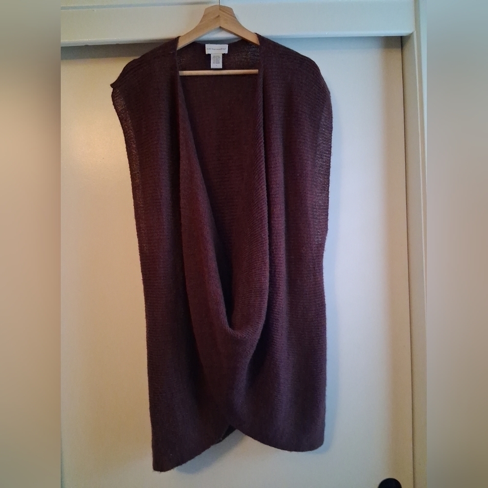 Soft Surroundings Mohair Blend Sweater vest Burgundy Small Bohemian